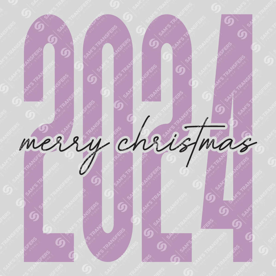 Merry Christmas 2024 Ready-to-Press DTF Transfer | SAT03109