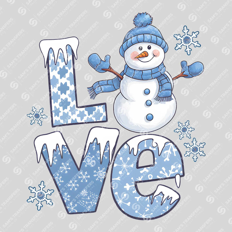 Snowman Love Ready-to-Press DTF Transfer | SAT03135