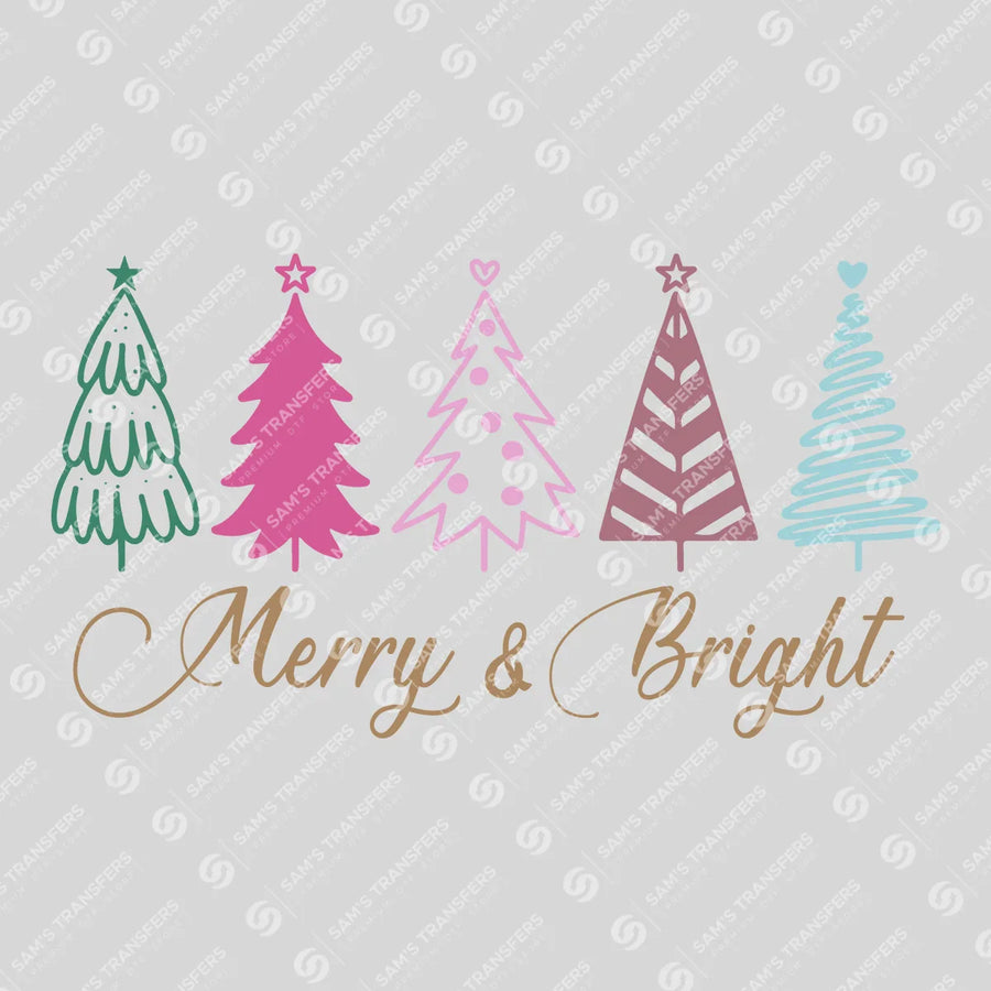 Merry And Bright Ready-to-Press DTF Transfer | SAT03204