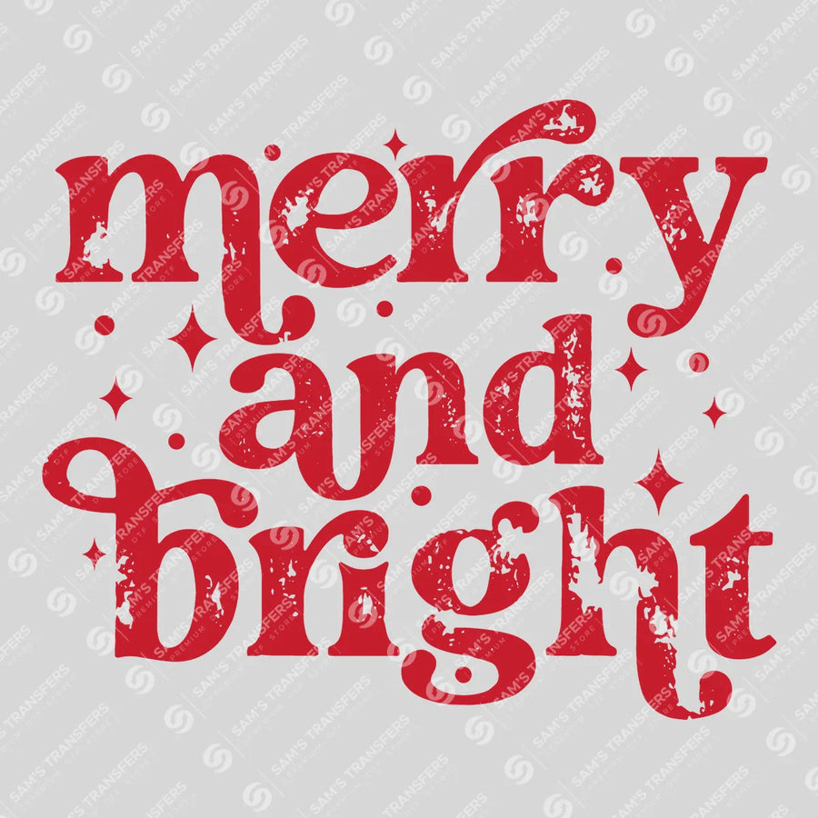 Merry And Bright Ready-to-Press DTF Transfer | SAT03205