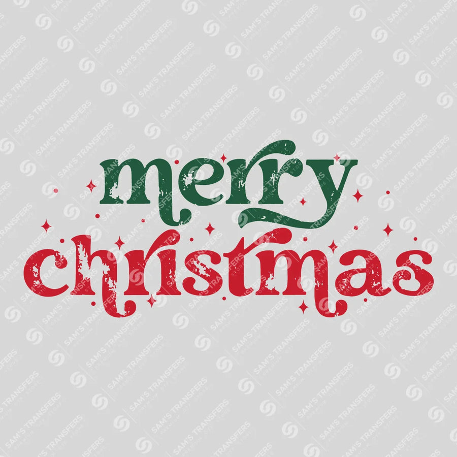 Merry Christmas Ready-to-Press DTF Transfer | SAT03209