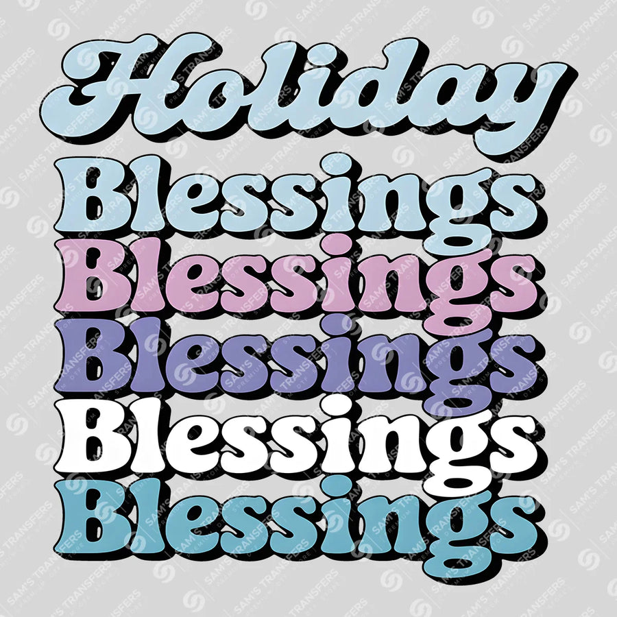Holiday Blessings Ready-to-Press DTF Transfer | SAT03227