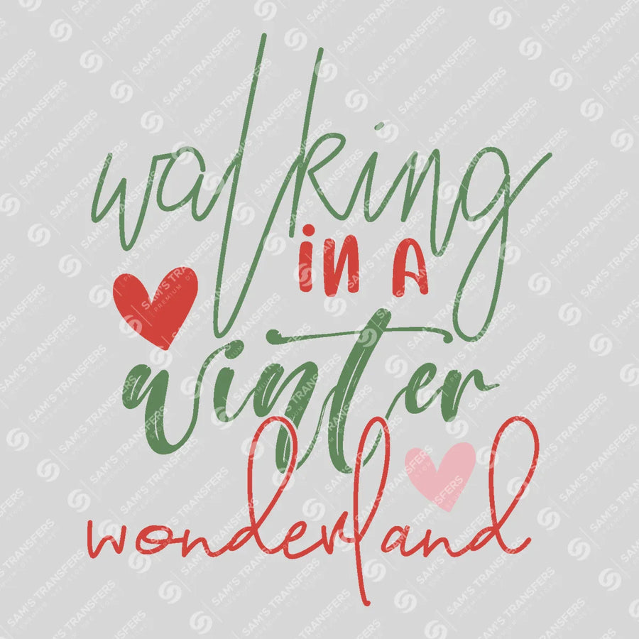 Walking In A Winter Wonderland Ready-to-Press DTF Transfer | SAT03253