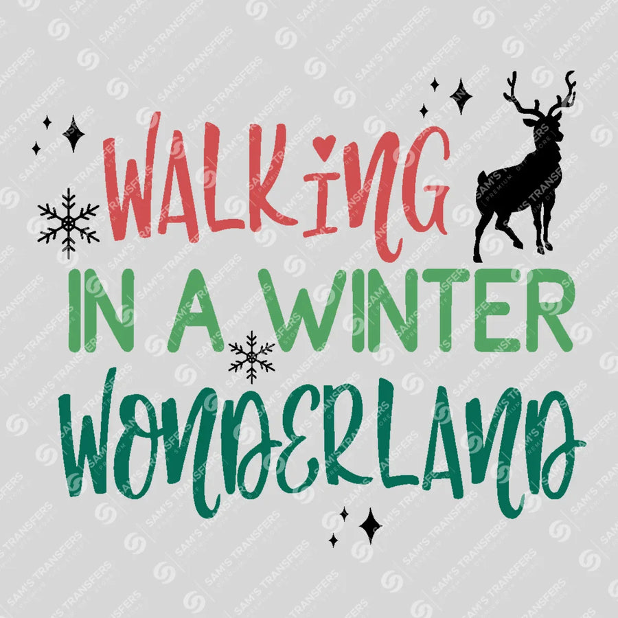 Walking In A Winter Wonderland Ready-to-Press DTF Transfer | SAT03254
