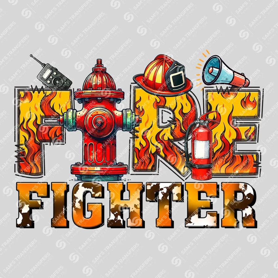 Firefighter Ready-to-Press DTF Transfer | SAT03425