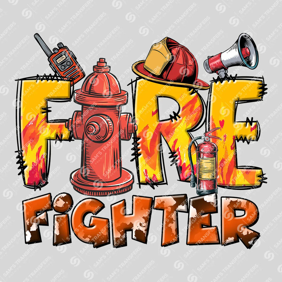 Firefighter Ready-to-Press DTF Transfer | SAT03440