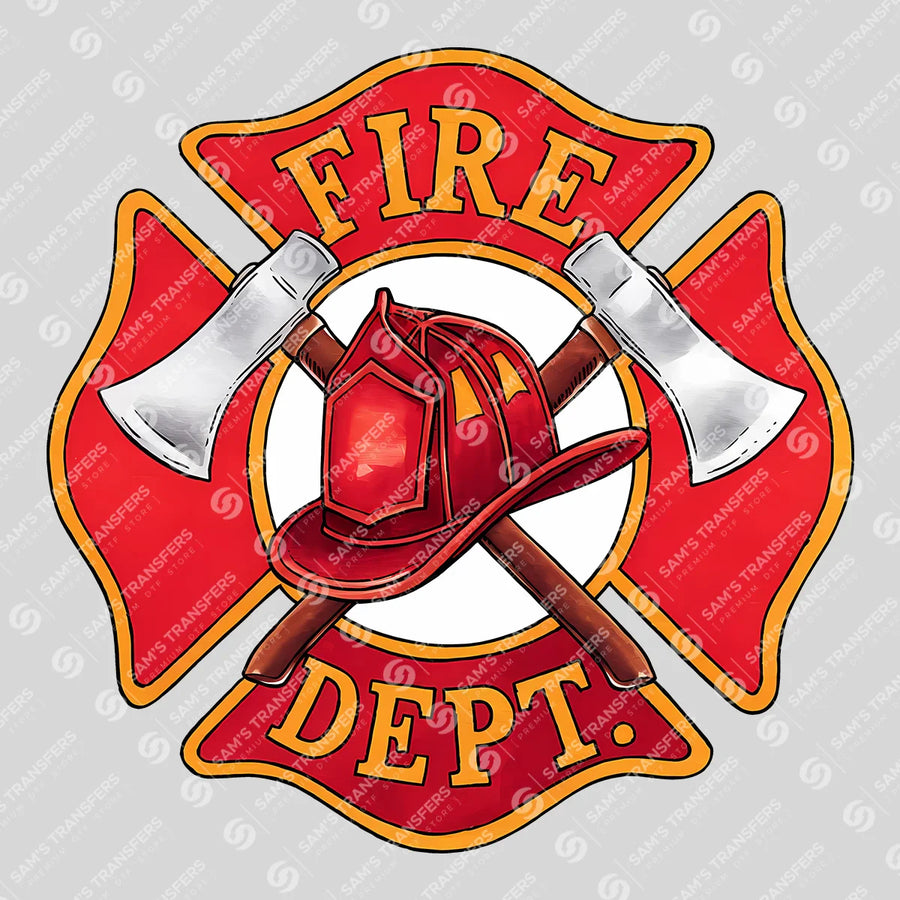 Fire Dept Ready-to-Press DTF Transfer | SAT03449