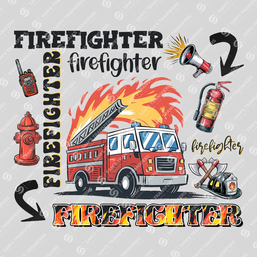 Firefighter Ready-to-Press DTF Transfer | SAT03450