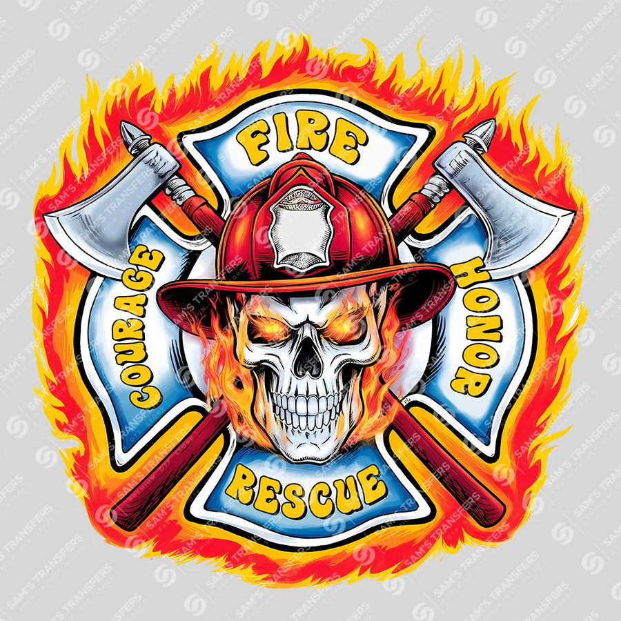 Fire Courage Honor Rescue Ready-to-Press DTF Transfer | SAT03455