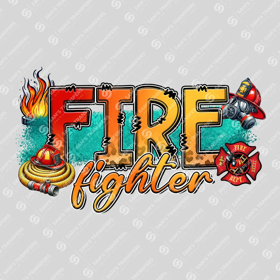 Firefighter Ready-to-Press DTF Transfer | SAT03469