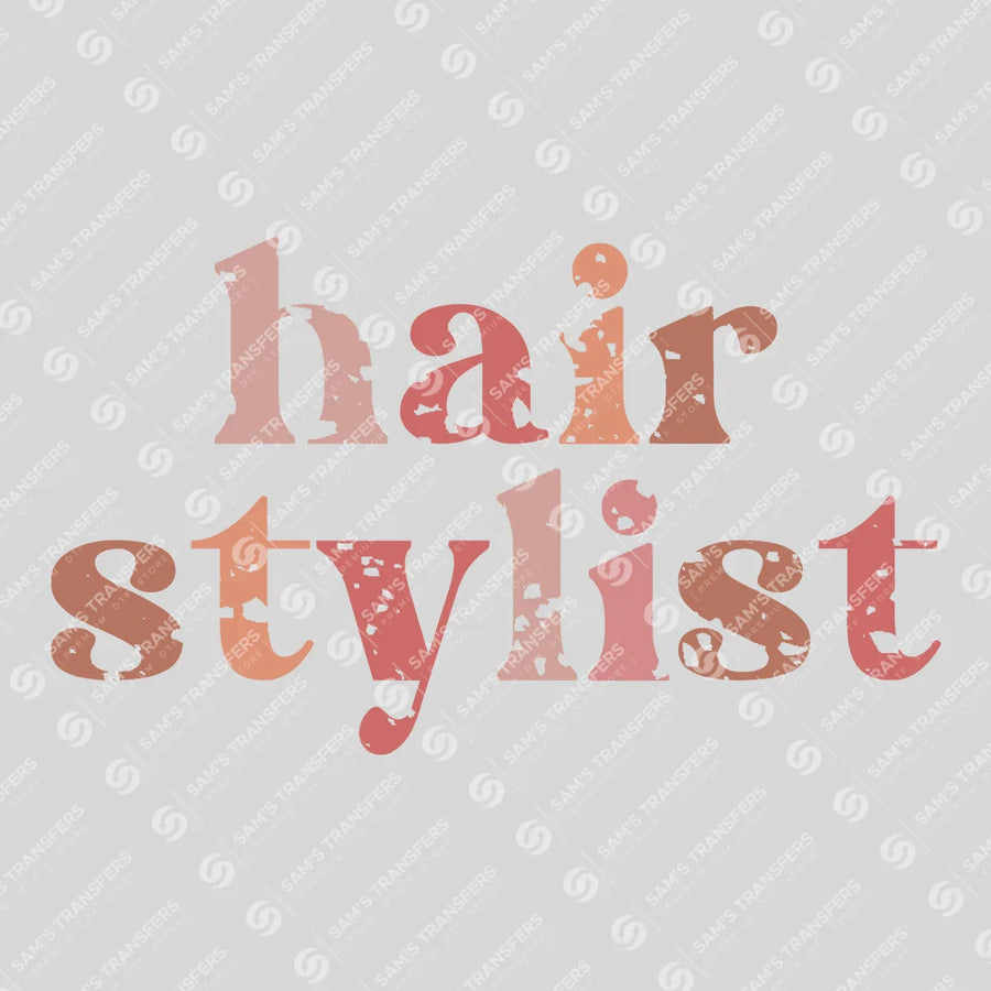 Hair Stylist Ready-to-Press DTF Transfer | SAT03588