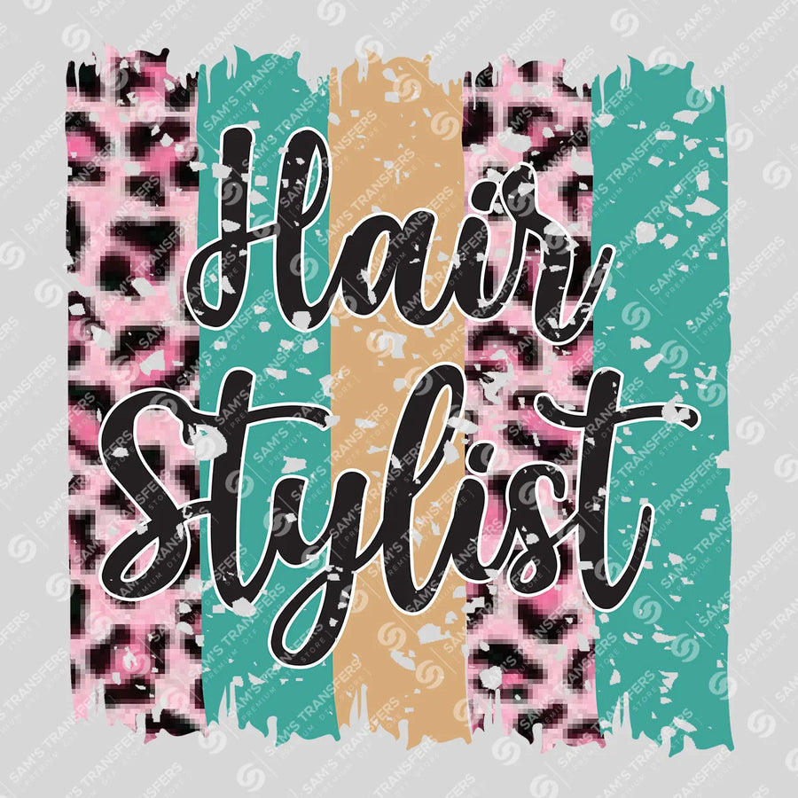 Hair Stylist Ready-to-Press DTF Transfer | SAT03590