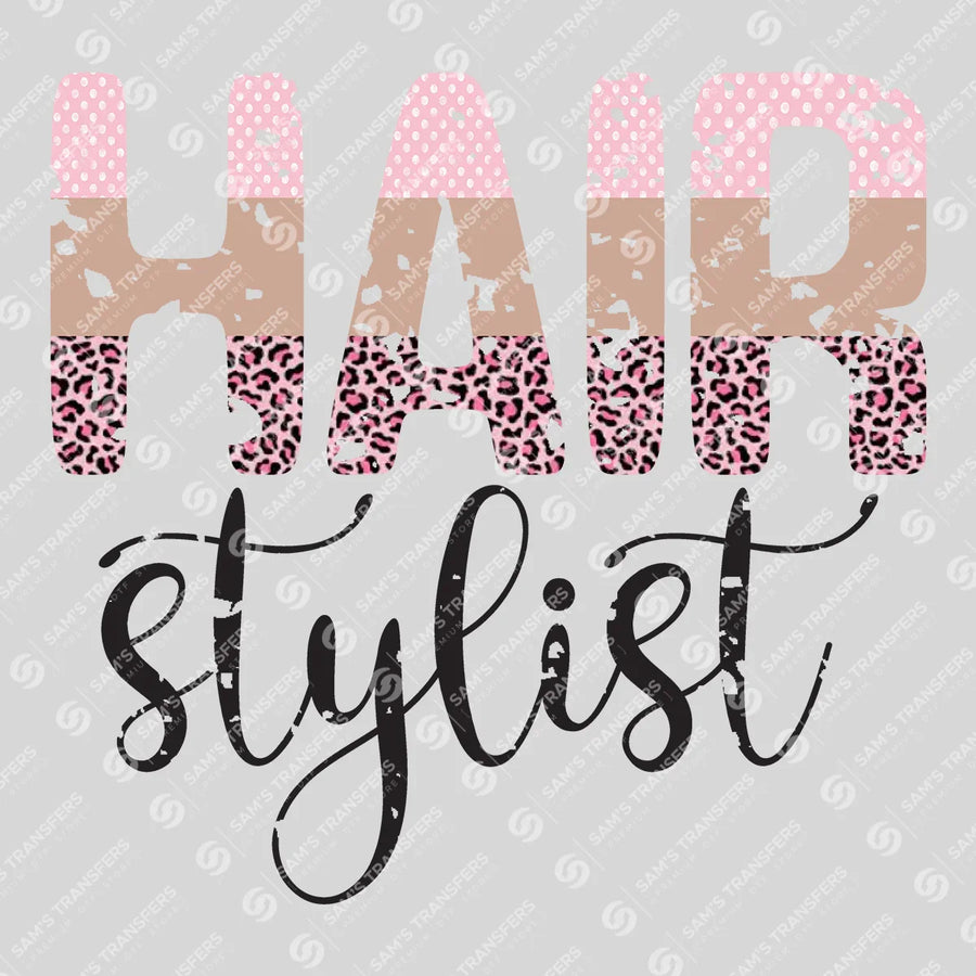 Hair Stylist Ready-to-Press DTF Transfer | SAT03591