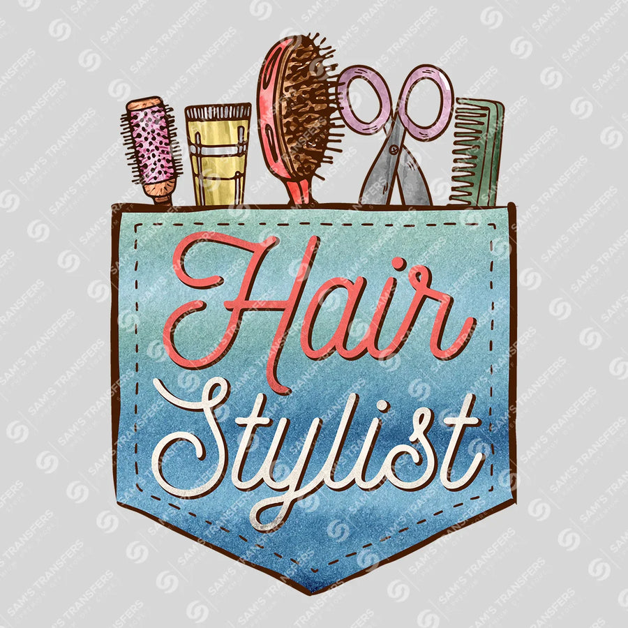 Hair Stylist Ready-to-Press DTF Transfer | SAT03600