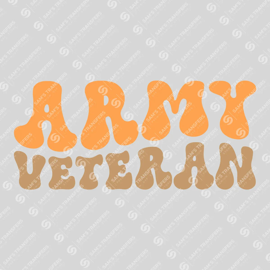 Army Veteran Ready-to-Press DTF Transfer | SAT03699