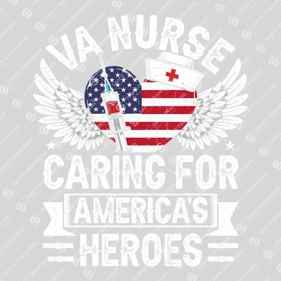 VA Nurse Caring For Heroes Ready-to-Press DTF Transfer | SAT03711