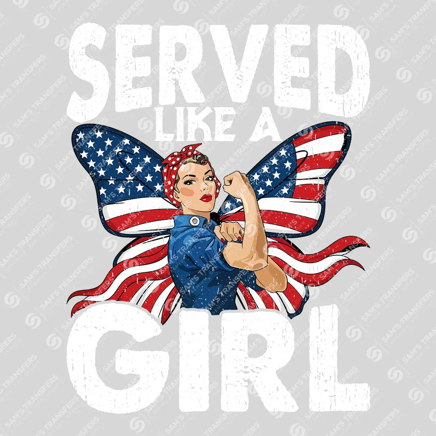 Served Like A Girl Ready-to-Press DTF Transfer | SAT03732