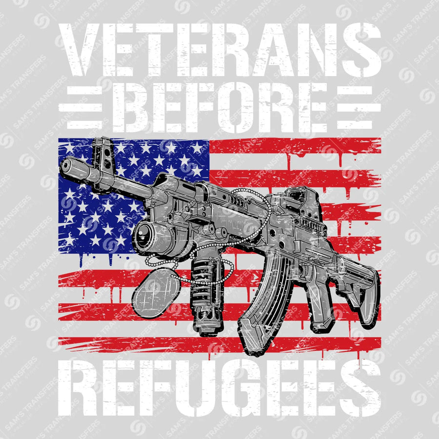 Veterans Before Refugees Ready-to-Press DTF Transfer | SAT03746