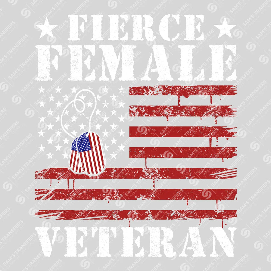 Fierce Female Veteran Ready-to-Press DTF Transfer | SAT03748