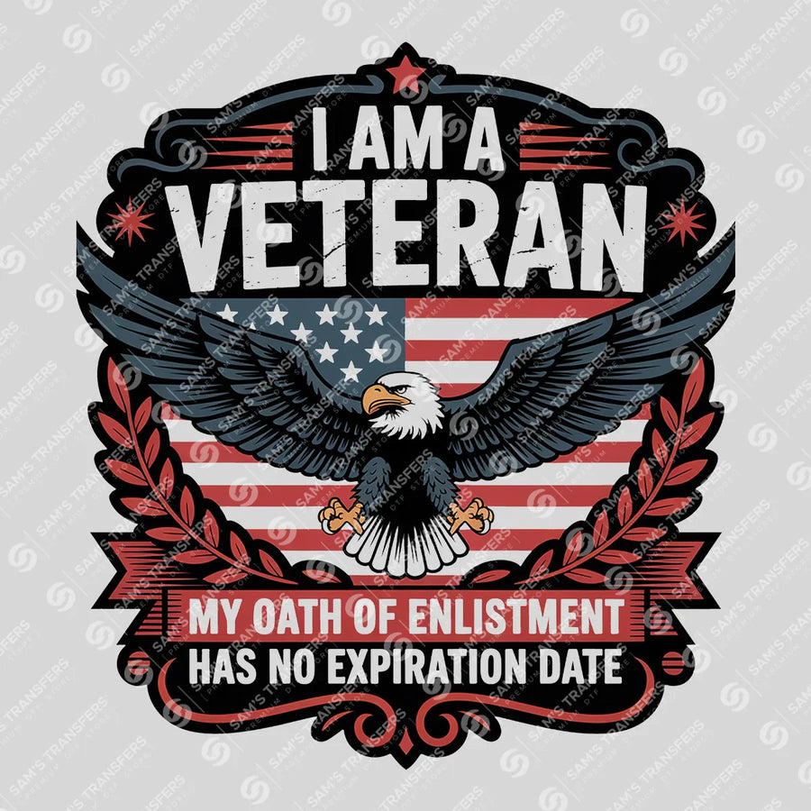 Veteran Oath No Expiration Date Ready-to-Press DTF Transfer | SAT03800