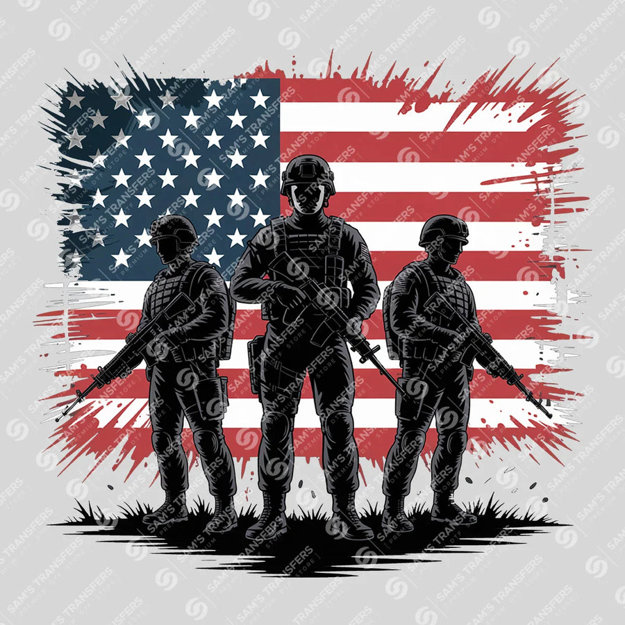 American Soldiers Flag Ready-to-Press DTF Transfer | SAT03803