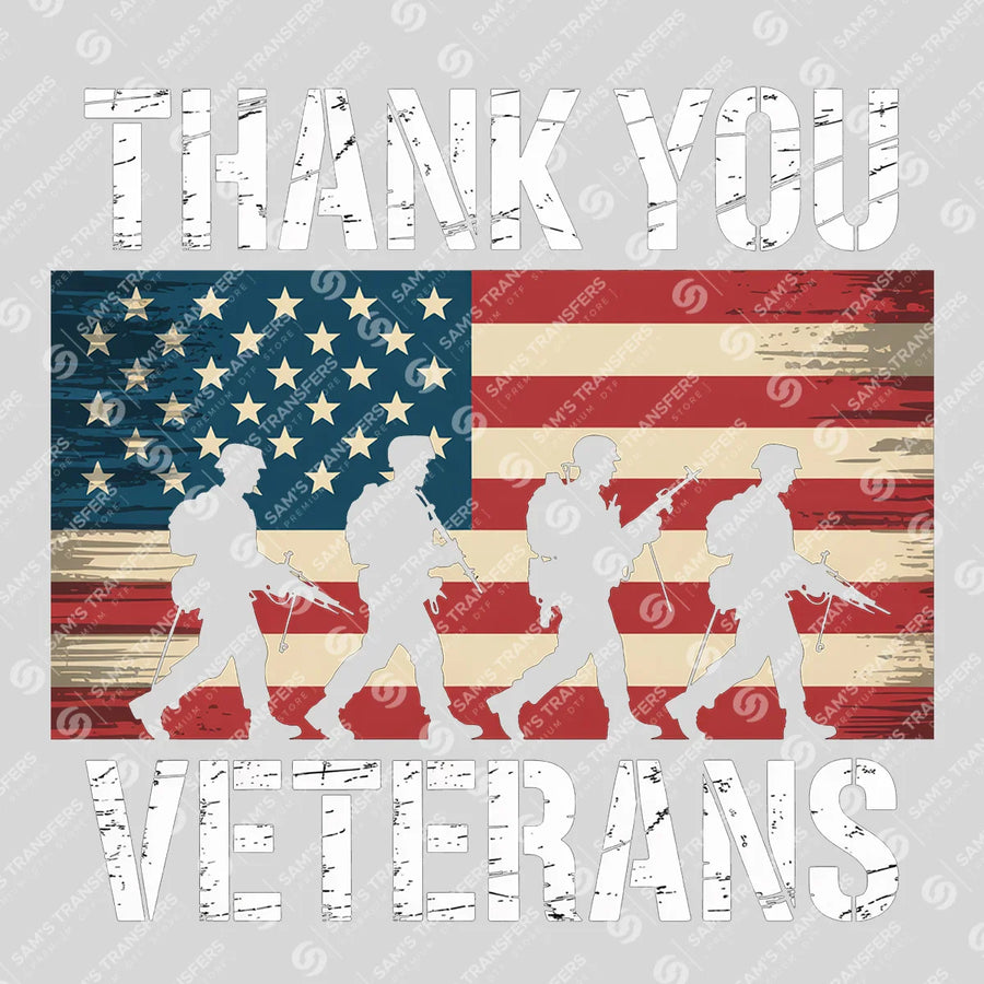 Thank You Veterans Ready-to-Press DTF Transfer | SAT03805