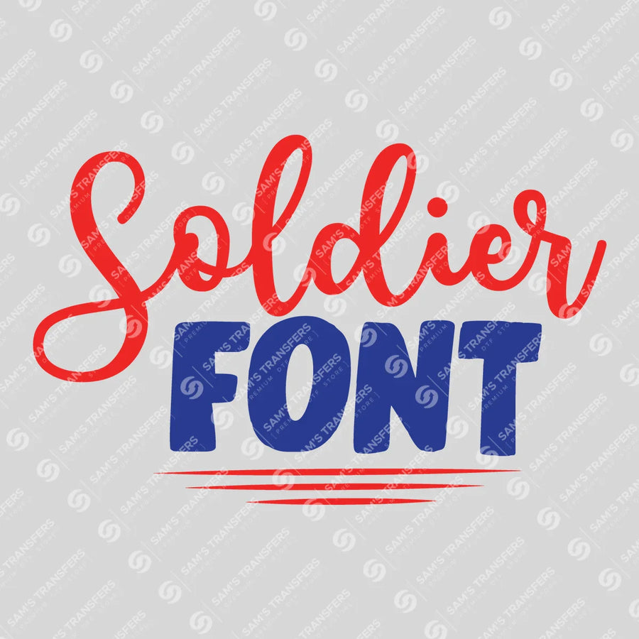 Soldier Font Ready-to-Press DTF Transfer | SAT03808