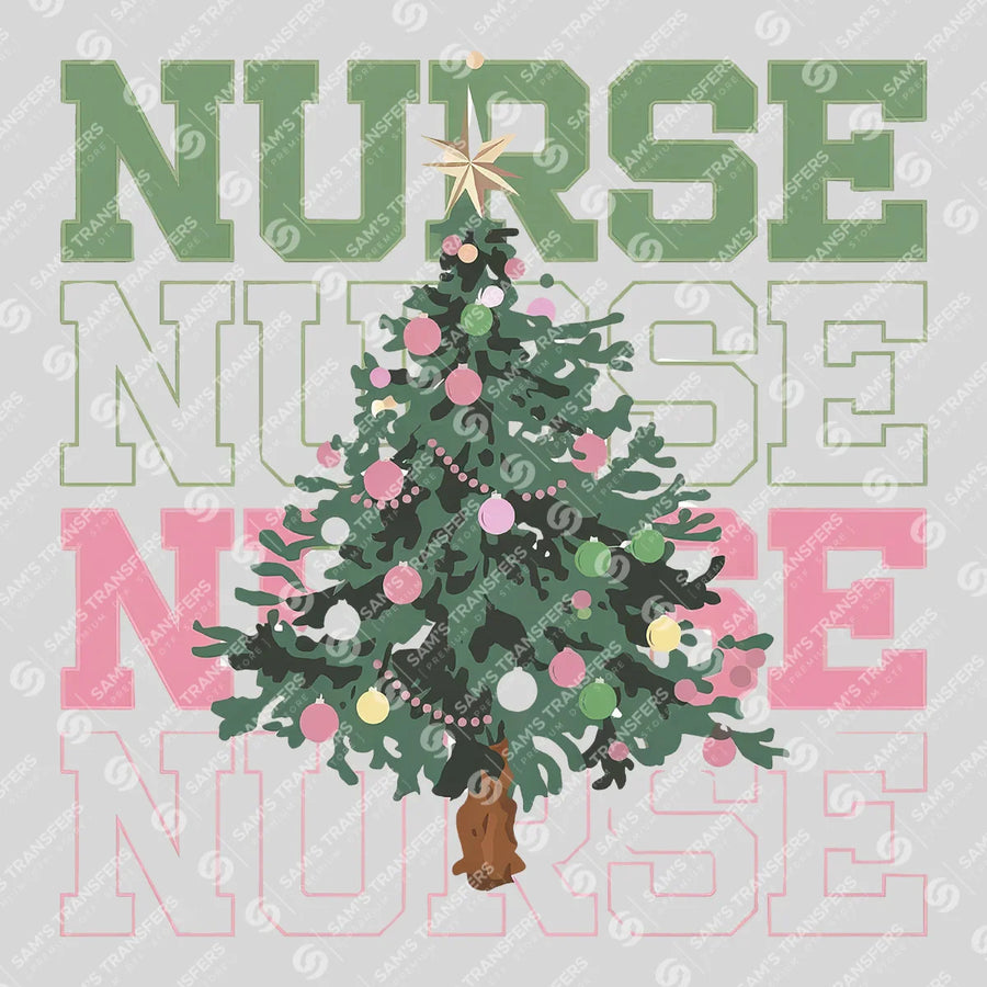 Nurse Christmas Tree Ready-to-Press DTF Transfer | SAT03834