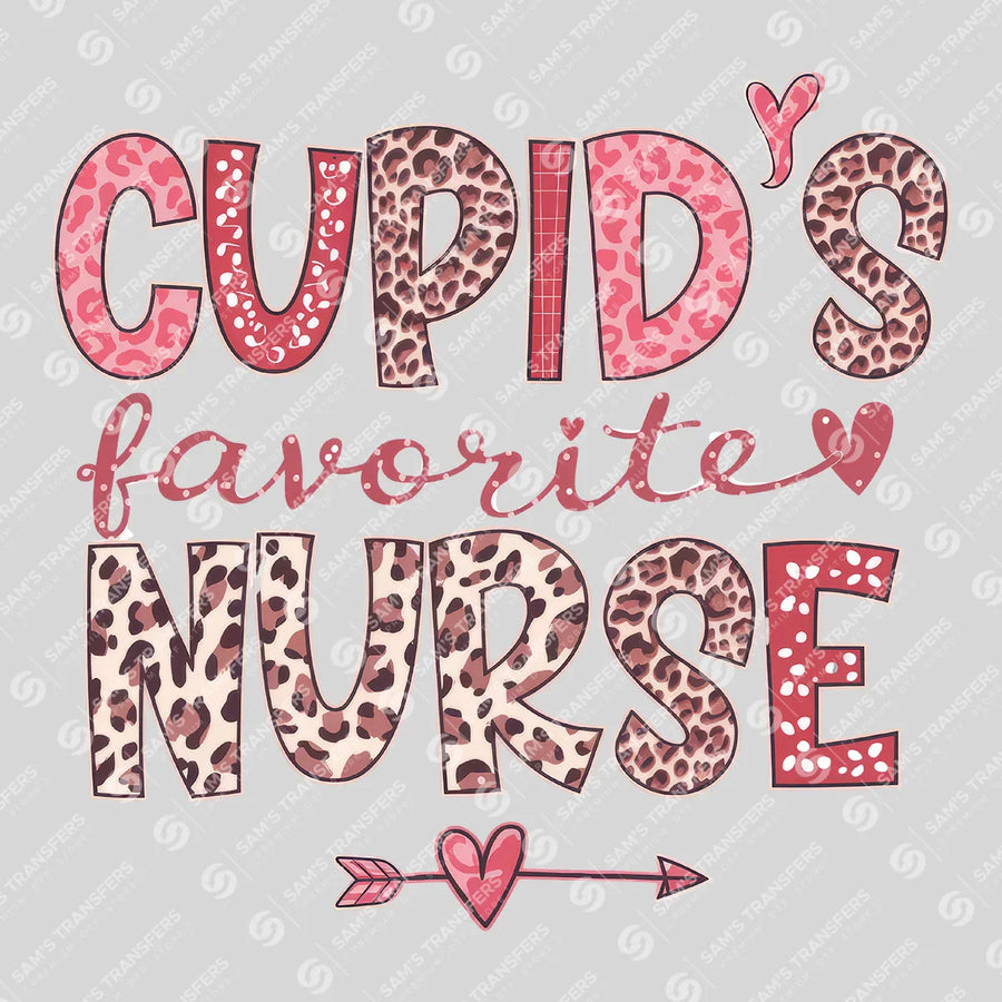 Cupids Favorite Nurse Ready-to-Press DTF Transfer | SAT03840