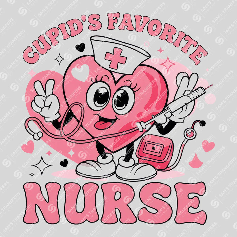 Cupids Favorite Nurse Ready-to-Press DTF Transfer | SAT03841