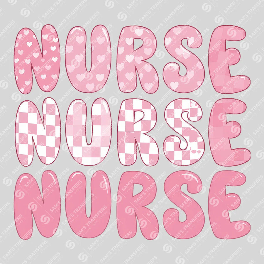 Pink Nurse Ready-to-Press DTF Transfer | SAT03849