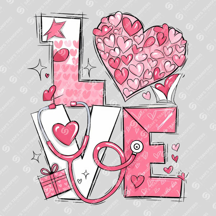 Love Nurse Ready-to-Press DTF Transfer | SAT03851
