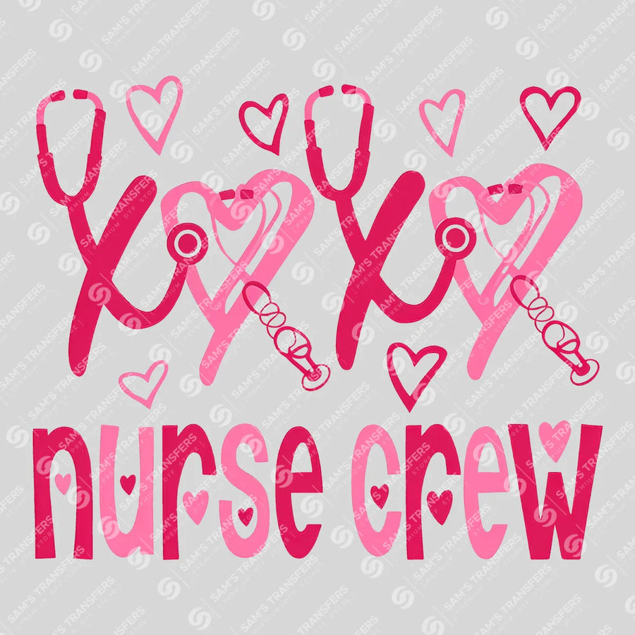XOXO Nurse Crew Ready-to-Press DTF Transfer | SAT03861