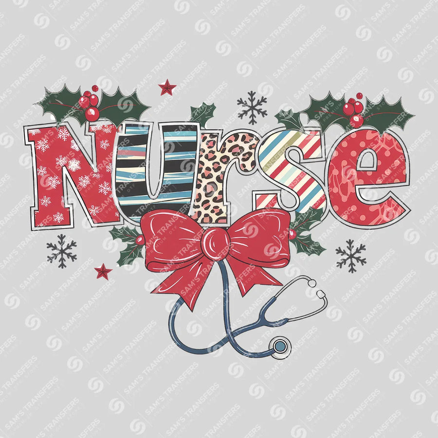 Christmas Nurse Ready-to-Press DTF Transfer | SAT03867