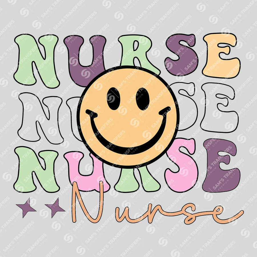 Nurse Smiley Ready-to-Press DTF Transfer | SAT03868