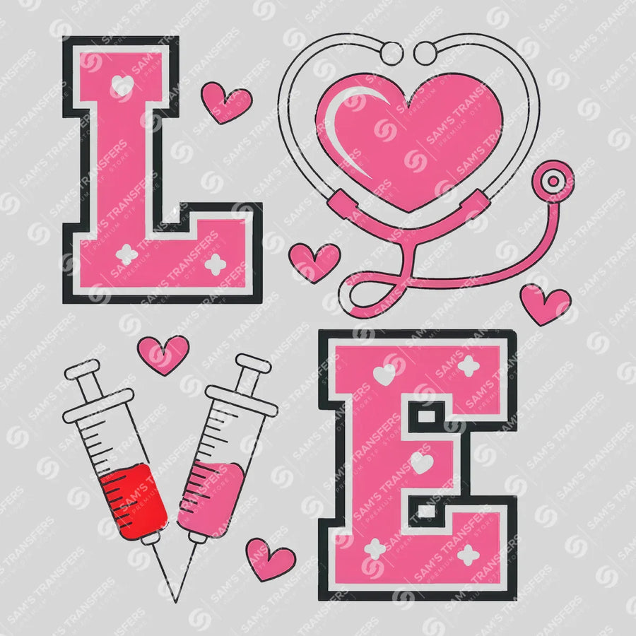 Nurse Love Ready-to-Press DTF Transfer | SAT03877