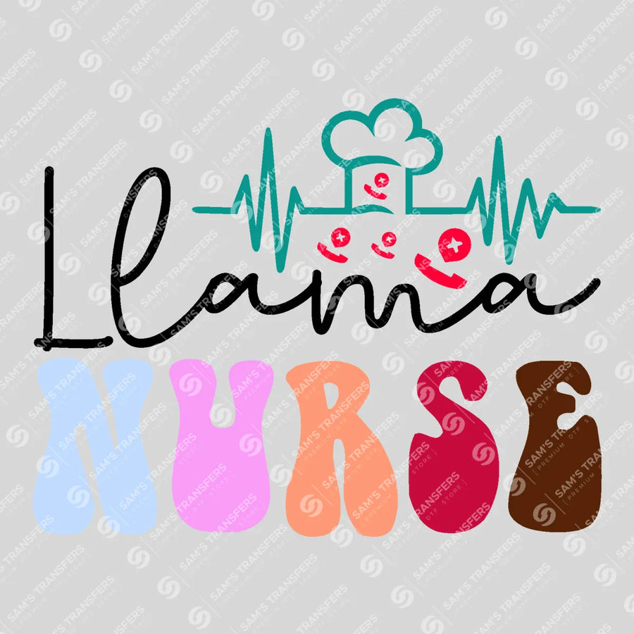 Llama Nurse Ready-to-Press DTF Transfer | SAT03901