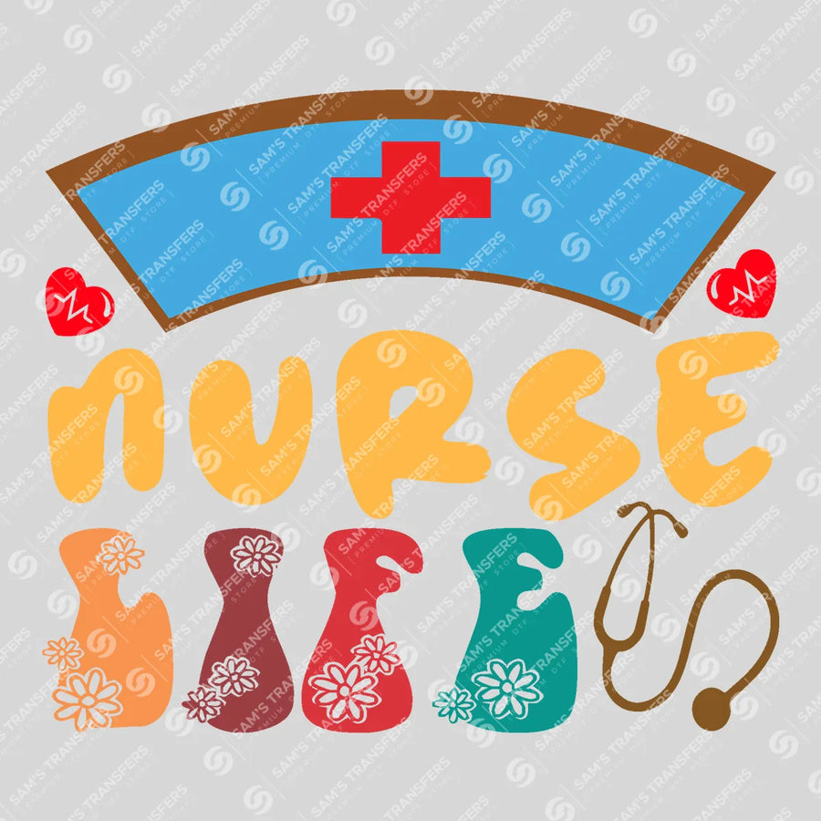 Nurse Life Cap Ready-to-Press DTF Transfer | SAT03908