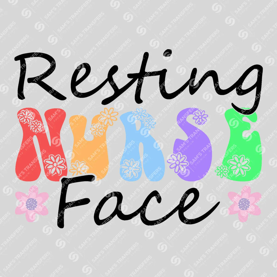 Resting Nurse Face Ready-to-Press DTF Transfer | SAT03913