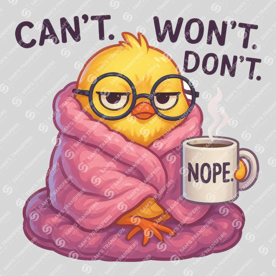 Cant Wont Dont Ready-to-Press DTF Transfer | SAT04064