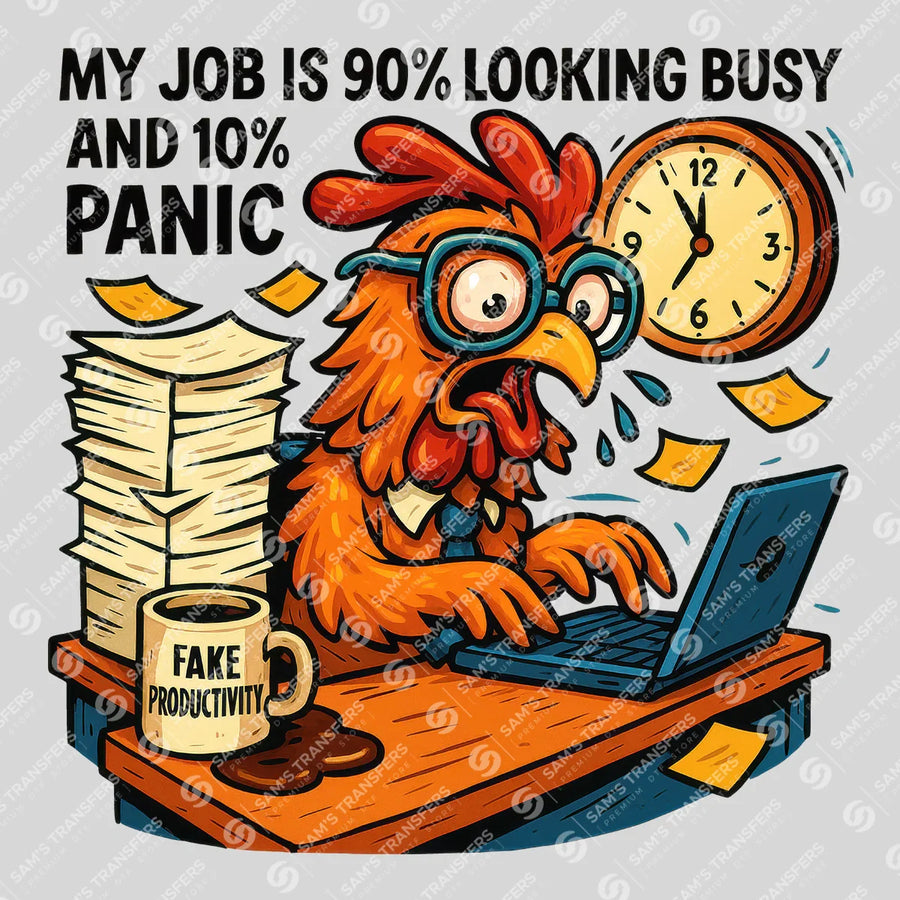 My Job Is 90% Looking Busy Ready-to-Press DTF Transfer | SAT04083