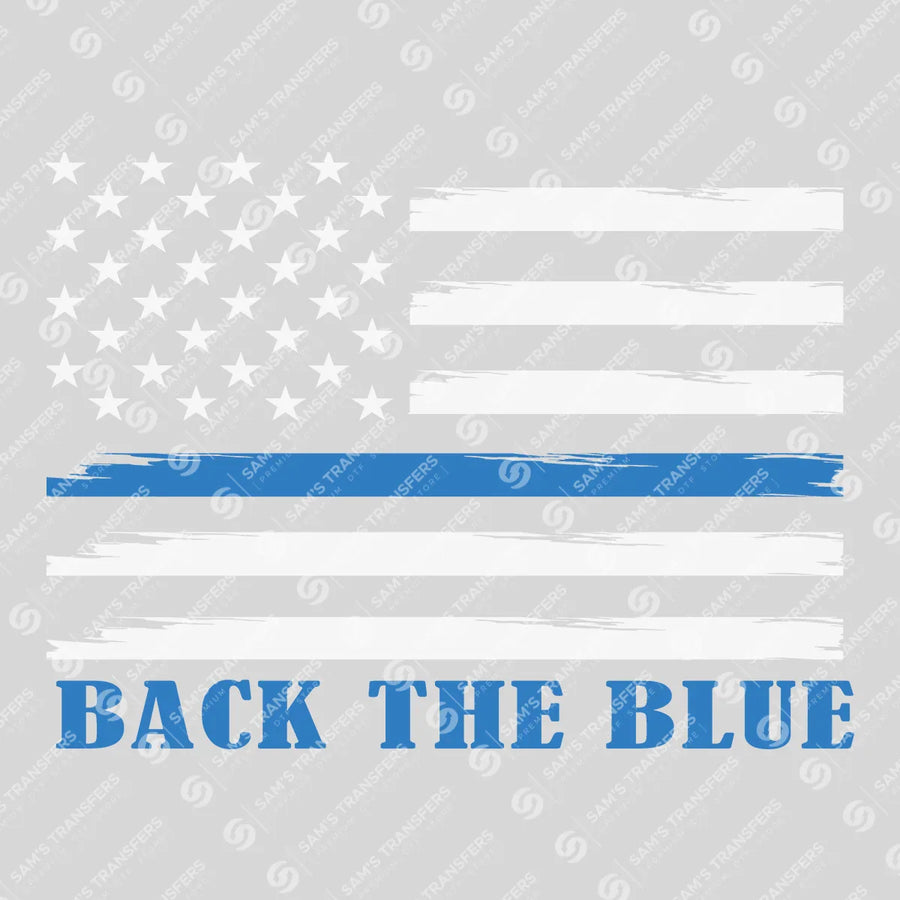 Back the Blue Flag Ready-to-Press DTF Transfer | SAT04133