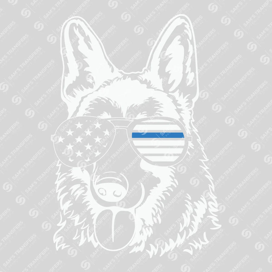 Thin Blue Line K9 Ready-to-Press DTF Transfer | SAT04136
