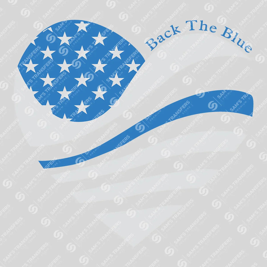 Back the Blue Wave Ready-to-Press DTF Transfer | SAT04142