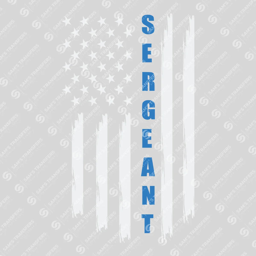 Sergeant Flag Ready-to-Press DTF Transfer | SAT04150