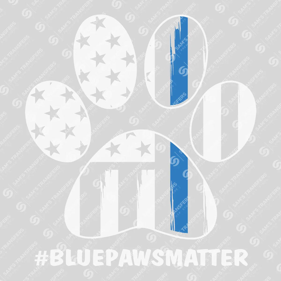 Blue Paws Matter Ready-to-Press DTF Transfer | SAT04153