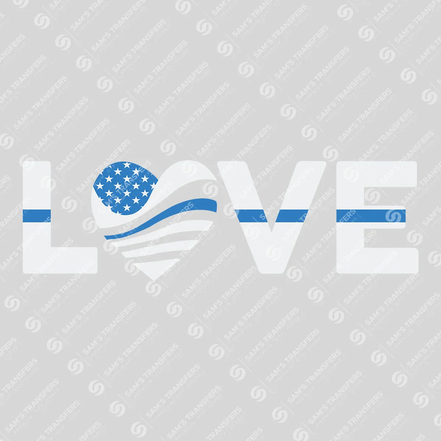 Love Back the Blue Ready-to-Press DTF Transfer | SAT04155