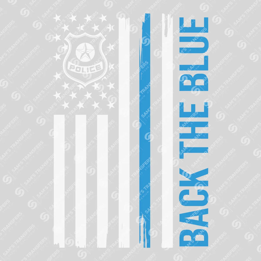 Back the Blue Vertical Flag Ready-to-Press DTF Transfer | SAT04156