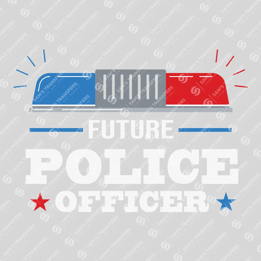 Future Police Officer Lights Ready-to-Press DTF Transfer | SAT04157