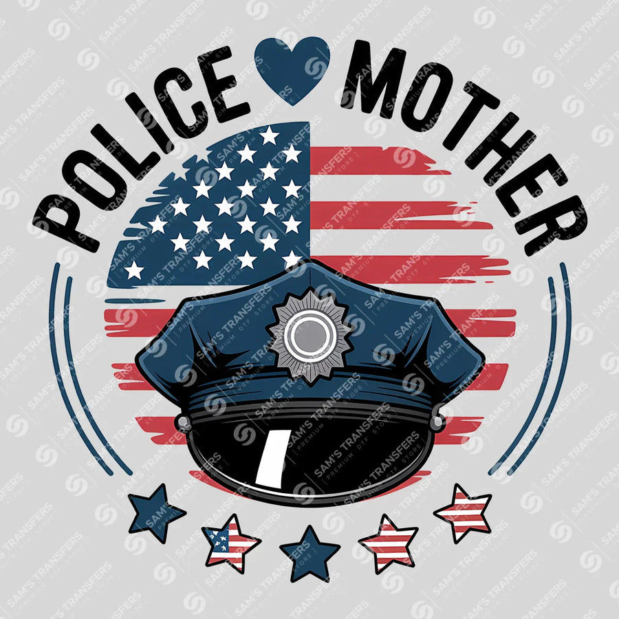 Police Mother Ready-to-Press DTF Transfer | SAT04165
